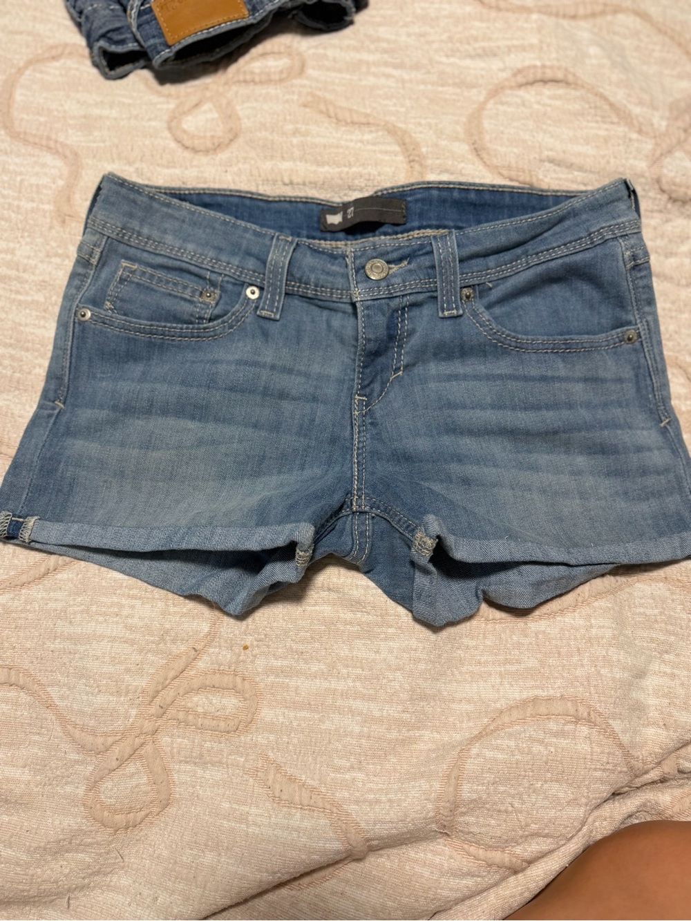 Levi's Women's Light Blue Denim Short Shorts
